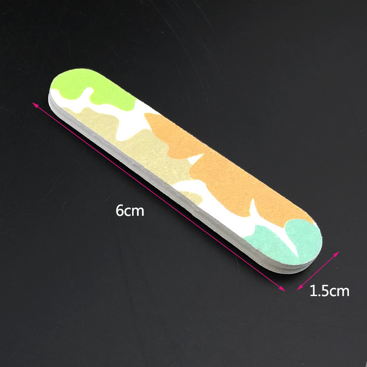 Mini archivo de uñas de impresión linda pequeña tira de molienda de uñas pequeña tira de frotar regalo al por mayor