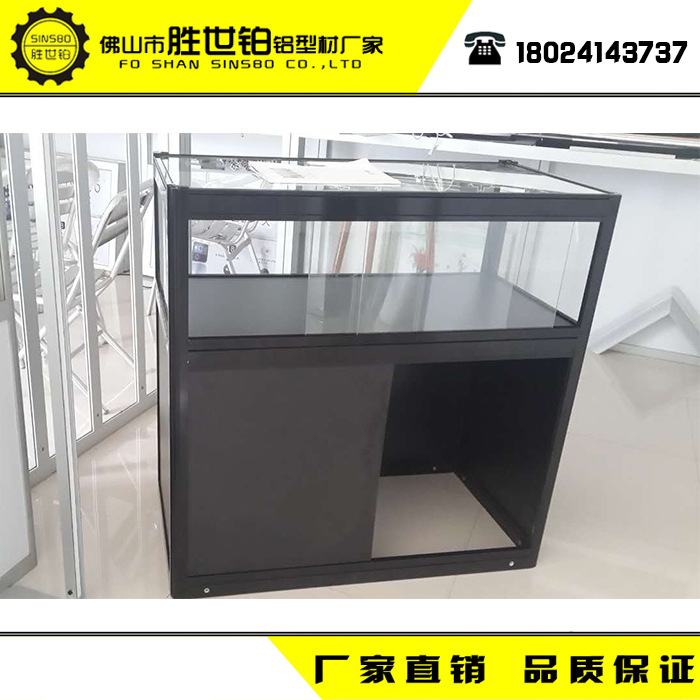 新款中东珠宝玻璃展示折叠黑色柜便携尺寸陈列柜台饰品用柜厂家