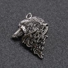Old silver wolf head