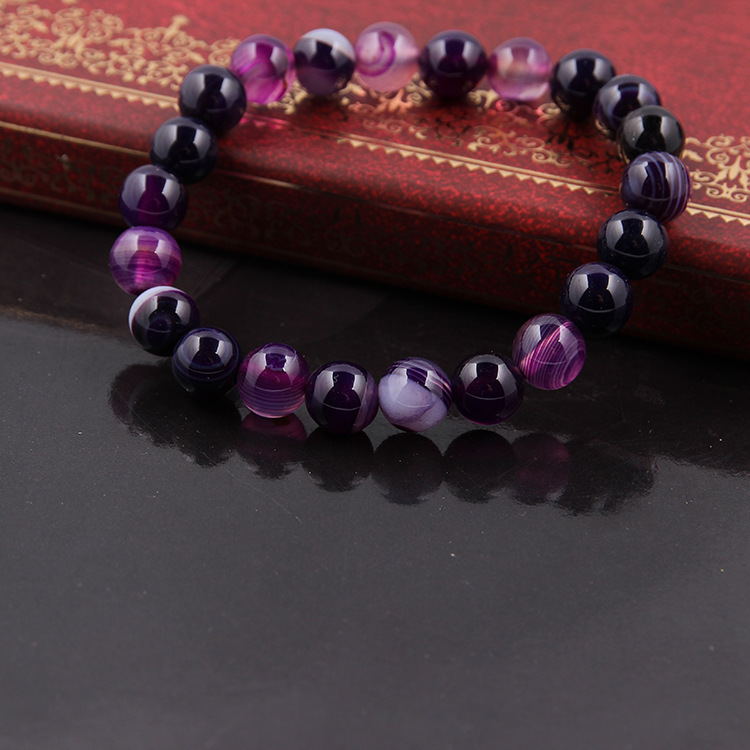 Zhou Lianfa ventas directas de la fábrica AliExpress comercio exterior de la moda europea y americana ágata cristal múltiple 8mm pulsera de piedra volcánica