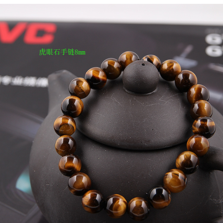 Zhou Lianfa ventas directas de la fábrica AliExpress comercio exterior de la moda europea y americana ágata cristal múltiple 8mm pulsera de piedra volcánica