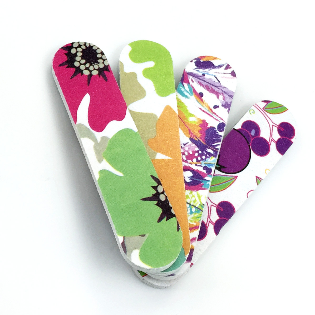 Mini archivo de uñas de impresión linda pequeña tira de molienda de uñas pequeña tira de frotar regalo al por mayor