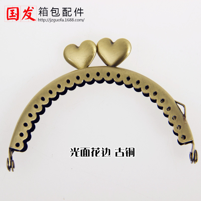 8,5 cm cabeza de corazón semicircular oro de bronce plata amor clásico oro de corazón