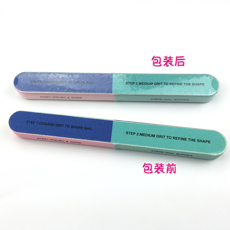 Directo de fábrica de siete lados tira de pulido de uñas multi-funcional manicura Borde de archivo 7 superficies esmeriladas