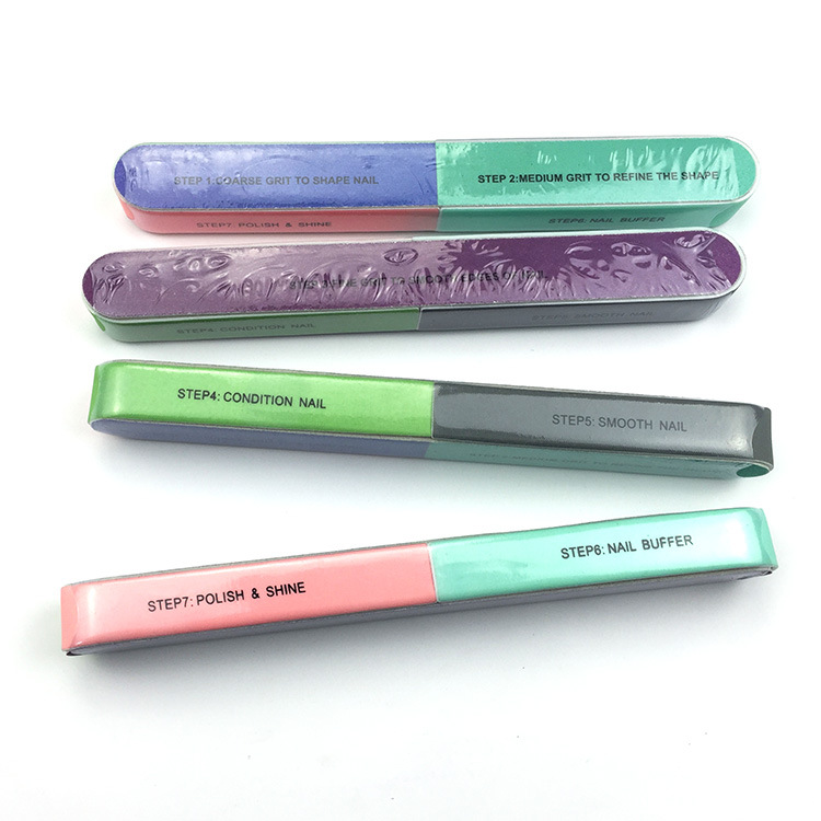 Directo de fábrica de siete lados tira de pulido de uñas multi-funcional manicura Borde de archivo 7 superficies esmeriladas