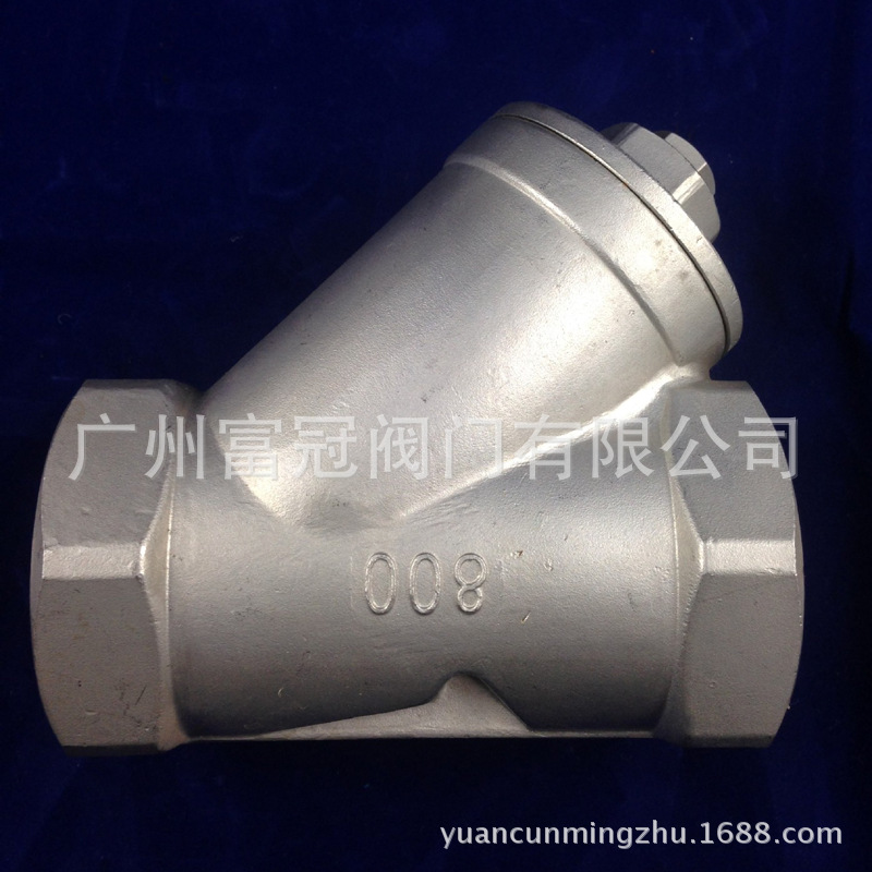 不锈钢内螺纹Y型过滤器 304丝扣过滤器 GL11W-16P不锈钢过滤器
