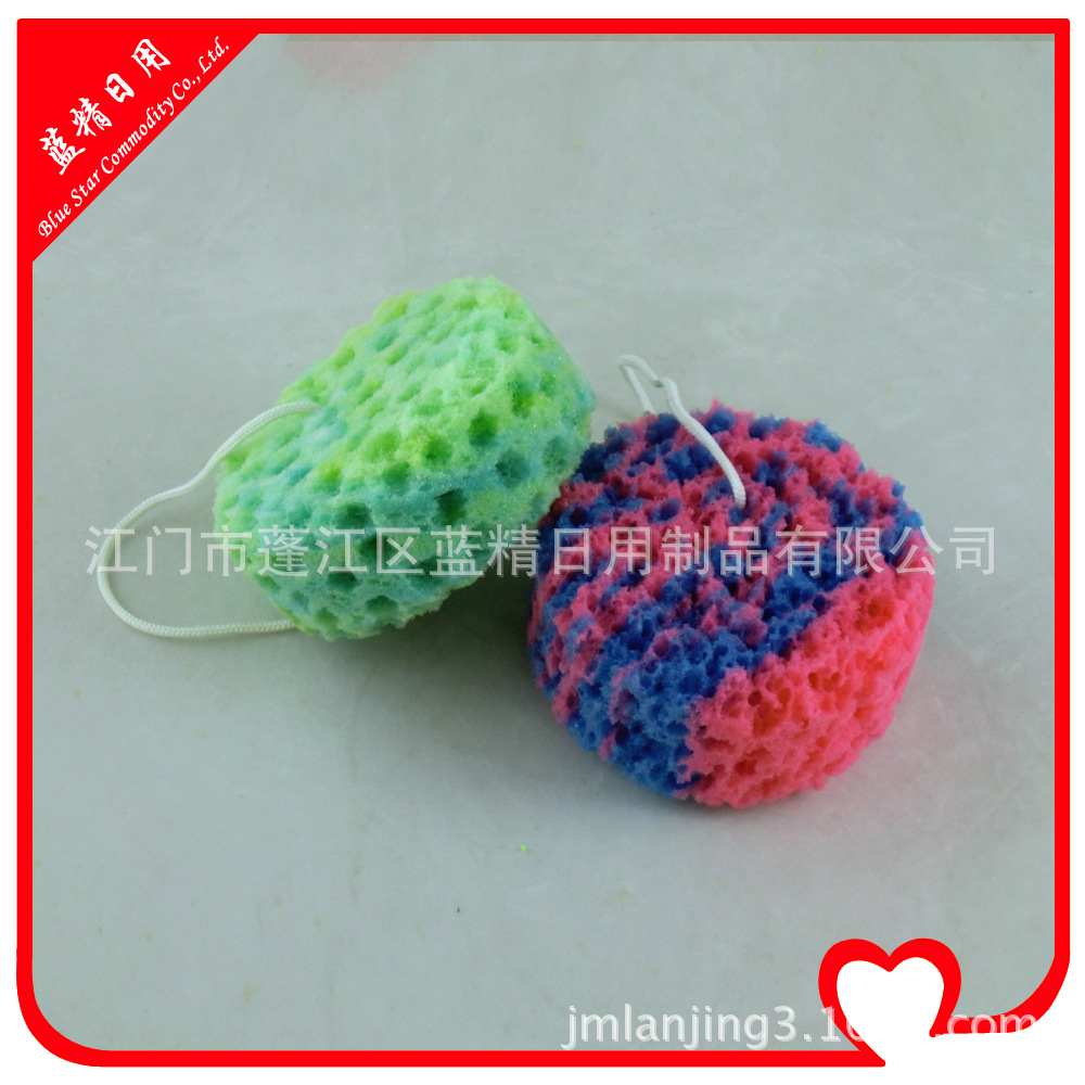 【沐浴清洁】可爱圆形的海藻沐浴绵、颜色丰富