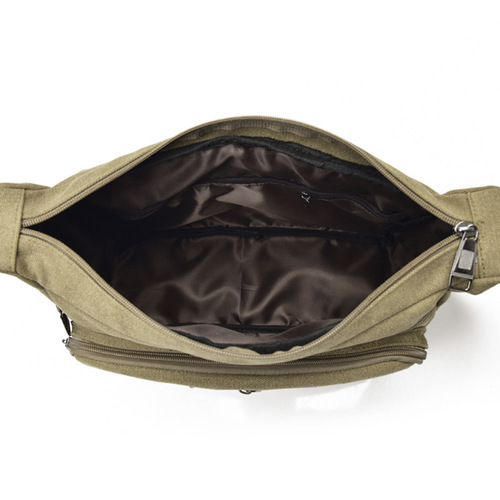 Fashionable Men's Canvas Shoulder Bag Multi-compartment Casual Men's Bag Large Capacity Men's Crossbody Bag D7118