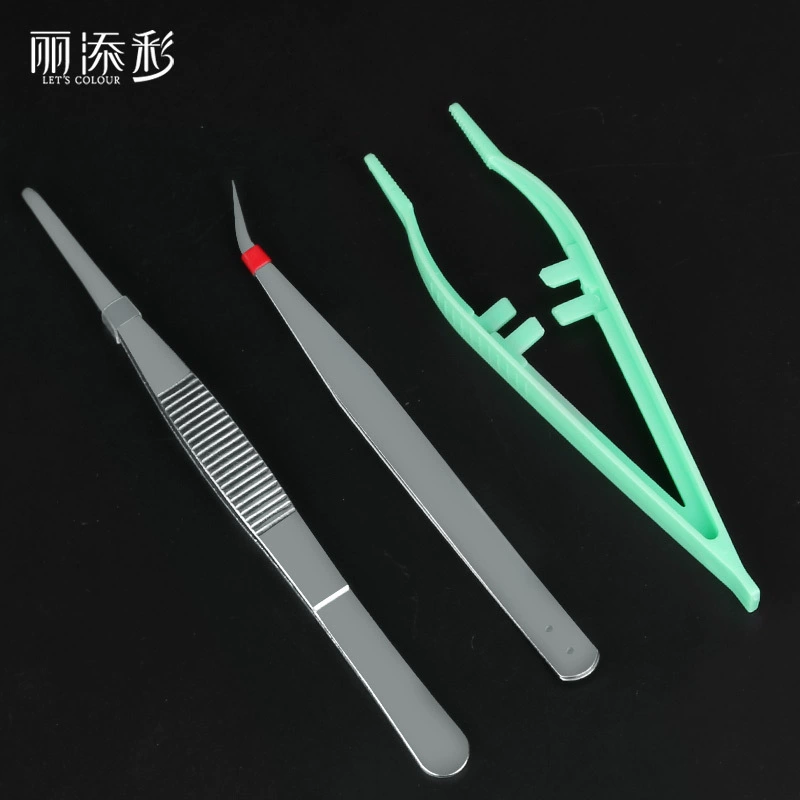 Пластиковый пинцет Li Tiancai из нержавеющей стали с заостренной круглой головкой инструмент для демонстрации продукта Электронный Пинцет для обслуживания костюм