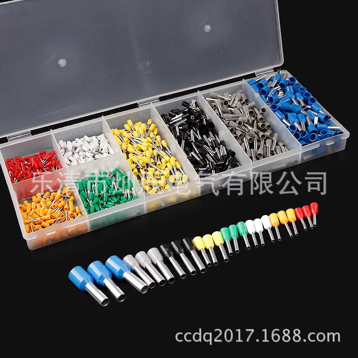 跨境电商货源 盒装端子组合 冷压管型端子盒装800个