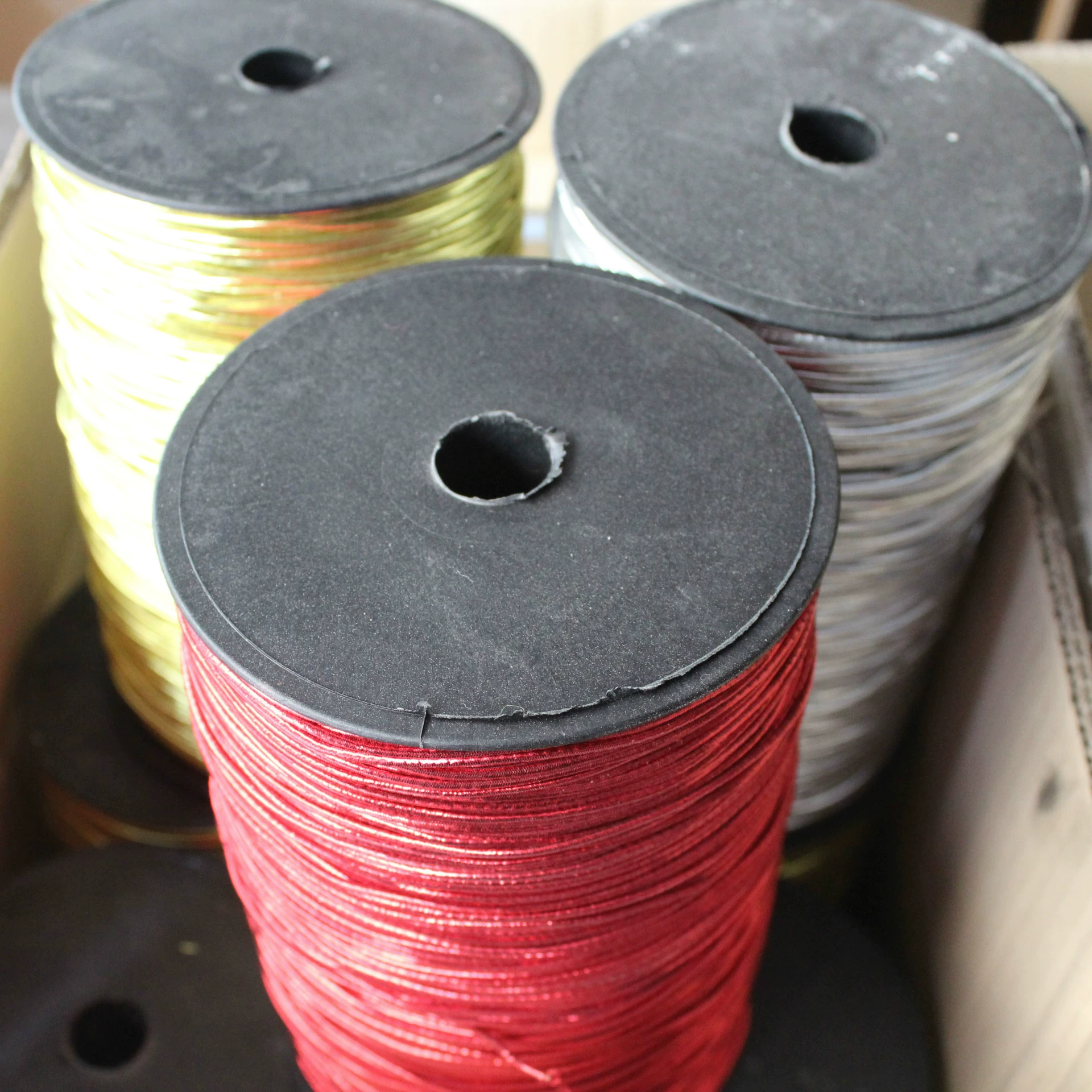 430 м большой рулон Круглый прозрачный золотой и серебряный эластичный канат Рождественские поделки маленький рулон упаковка подарок эластичная линия оптом