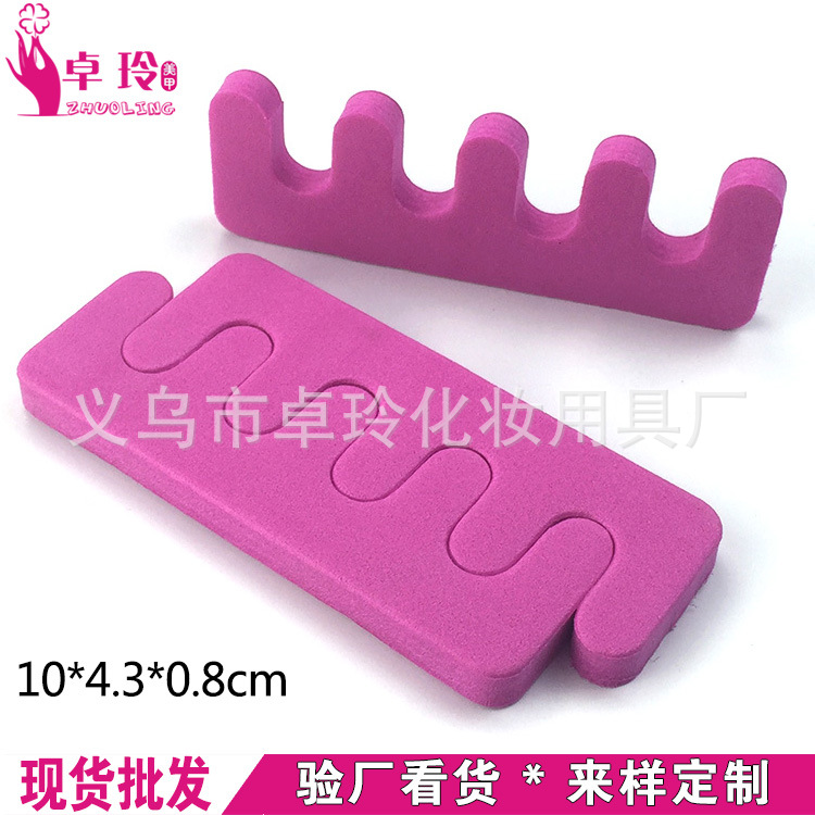 Ventas directas de fábrica en forma de montaña dedo divisor color caramelo split toe algodón dedo del pie dedo separador split toe algodón