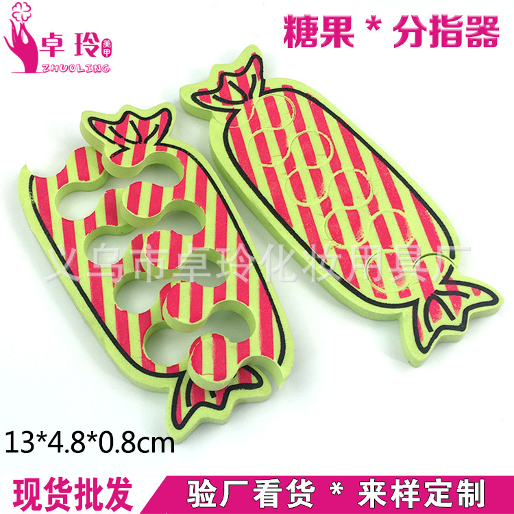 Lindo caramelo esponja dedo separador dedo del pie algodón al por mayor sexo opuesto dedo del pie separador