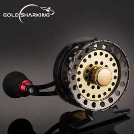 金鲨王6+1BB带泄力筏轮金属阀轮筏钓轮筏竿轮微铅轮渔轮微铅专用