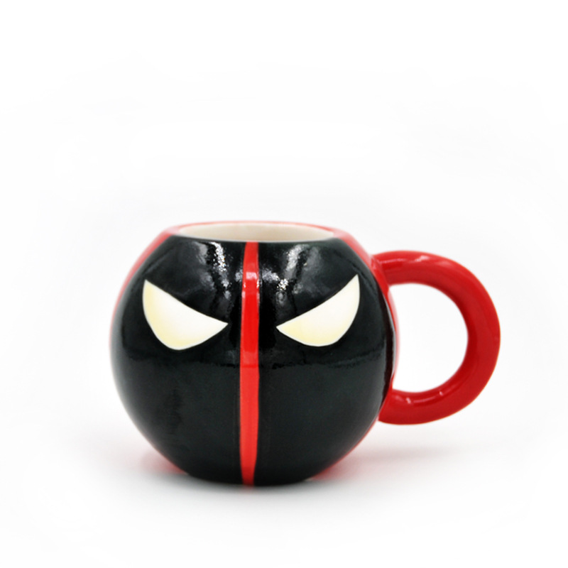 Marvel superhéroes Spider-Man cerámica taza creativa Q edición de taza 3D taza de dibujos animados