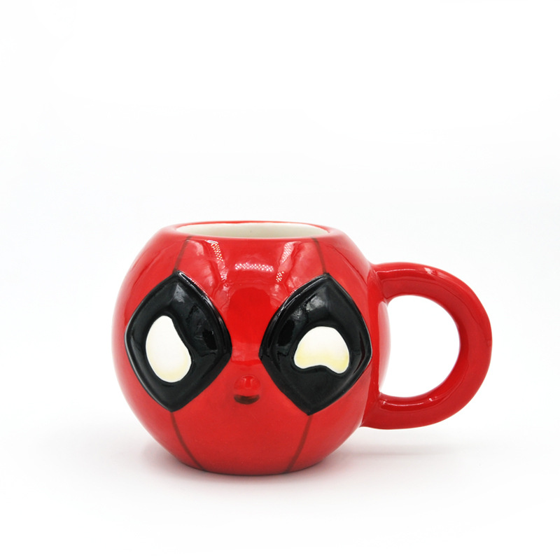Marvel superhéroes Spider-Man cerámica taza creativa Q edición de taza 3D taza de dibujos animados