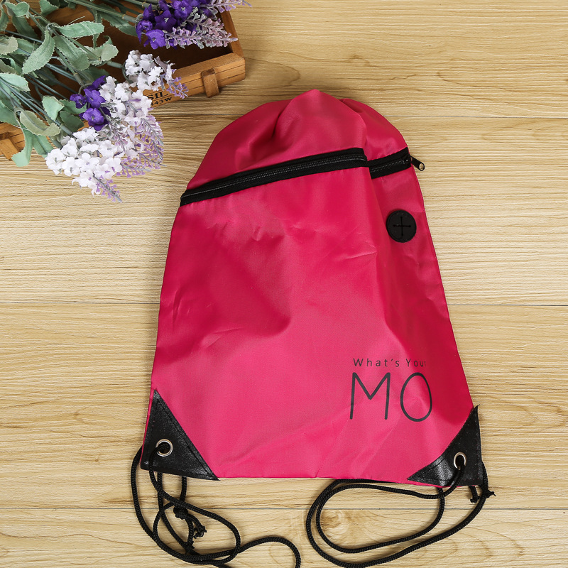 210D涤纶束口袋牛津布抽绳袋防水尼龙牛津布拉绳双肩包定 制logo