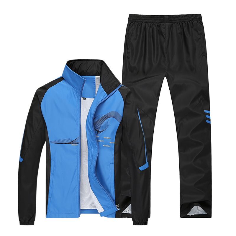Cross-border Spring and Autumn Couple Sports Suit Running Sportswear Men's Outdoor Casual Large Size Long-sleeved Jacket Group Suit Cross-border Spring and Autumn Couple Sports Suit Running Sportswear Men's Outdoor Casual Large Size Long-sleeved Jacket Group Suit