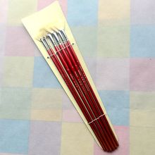 马蒂斯猪鬃毛扇形笔水粉画笔猪毛鱼尾扇凤尾扇油画笔6支套装