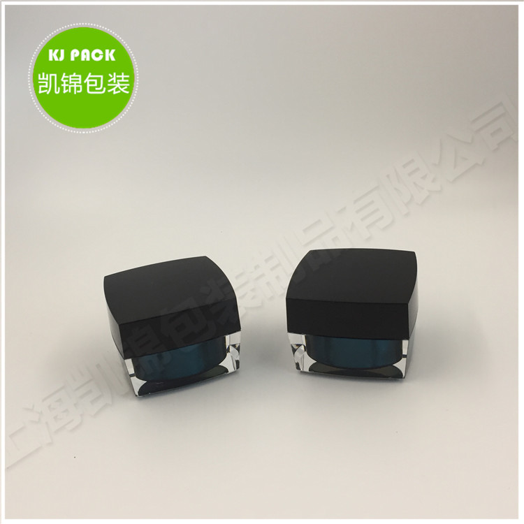 亚克力经典四方瓶，膏霜瓶面霜分装瓶 黑盖 亚克力化妆品包装
