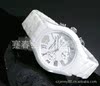 Black ceramics for beloved, white watch, jewelry, accessory