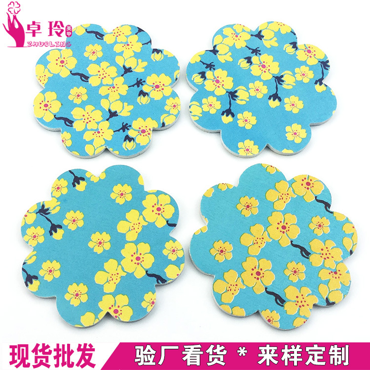 Taobao popular melocotón lima de uñas sin placa de pegamento lima de uñas pieza 6,5*6,5 cm traje de uñas regalo