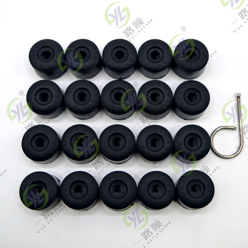 Adecuado para Volkswagen nuevo Santana Passat Jetta Polo cubierta de cubo de rueda cubierta negra tapa de rosca cubierta decorativa