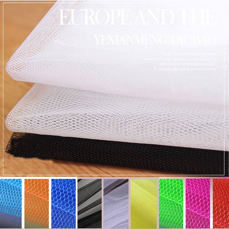 Hardened Hexagonal Lace Mesh Fabric for Wedding Dresses and Dance Skirts, Available in Multiple Colors, 50D Hard Mesh Fabric in Stock Hardened Hexagonal Lace Mesh Fabric for Wedding Dresses and Dance Skirts, Available in Multiple Colors, 50D Hard Mesh Fabric in Stock