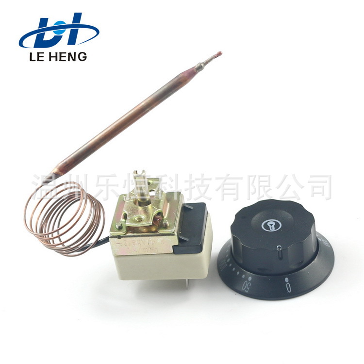 30℃~110℃温控开关温控器平头圆的旋钮50-300度温控精准