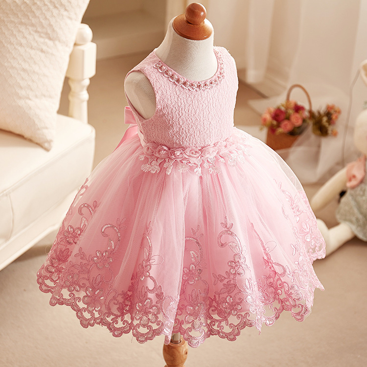 2023 Korean Style Children's Clothing Wedding Dress Princess Dress Girls' Vest Mesh Dress Flower Girl Fluffy Performance Dress Girl