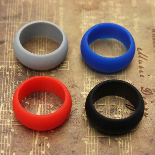 Cross-border hot selling 8mm glossy silicone ring European and American rings outdoor sports mountaineering rings wholesale