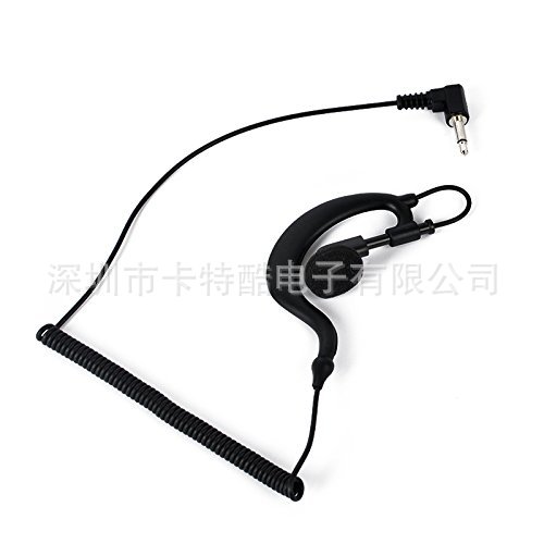 3.5MM 单听耳挂式卷线耳麦用于对讲机耳机手咪外接 MP3 MP4单听
