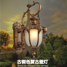 压铸铝壁灯复古欧式户外灯庭院别墅防水玻璃LED壁灯厂家货源 壁灯
