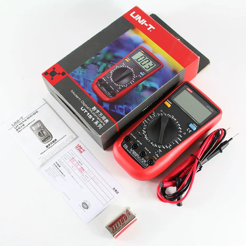 Цифровой мультиметр Uleid Высокоточный Многофункциональный амперметр напряжения, емкость, температурный мультиметр UT151A