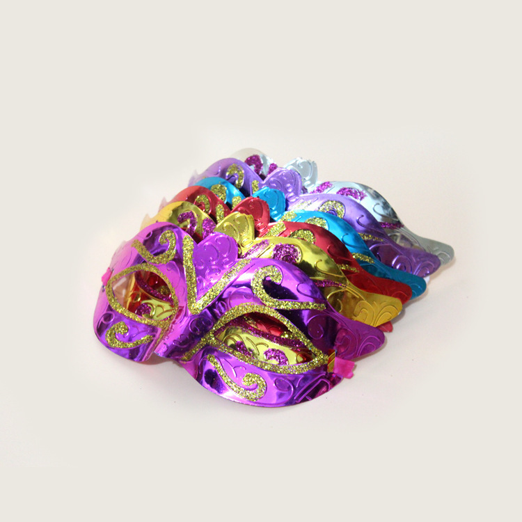 Factory spot makeup dance mask holiday birthday party cross-border plastic plating painted mask
