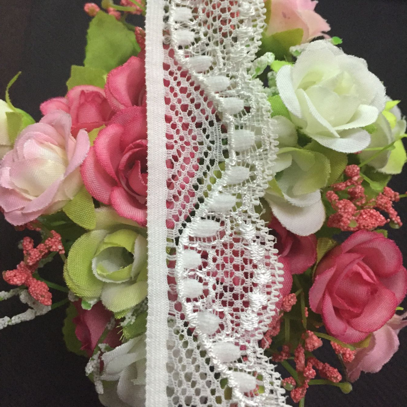 长乐弹力花边3CM现货供应压纱花边2005 福建厂家包边蕾丝