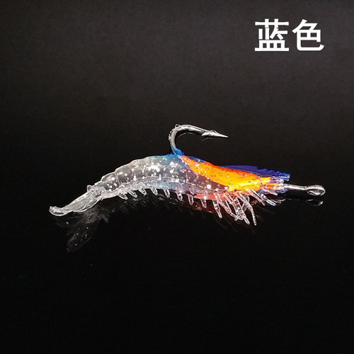 6cm/3g bionic shrimp with hook, luminous model, lead shrimp-shaped soft bait, fake bait, sea fishing artificial bait, lead shrimp, fake shrimp