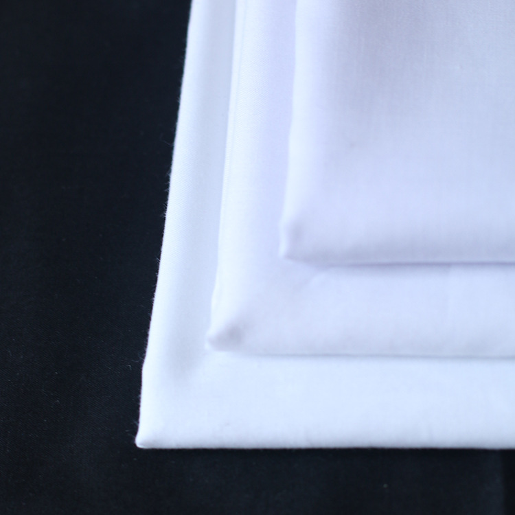 TC漂白布交织布厂家批发涤棉布料45*45纱支t100涤棉面料