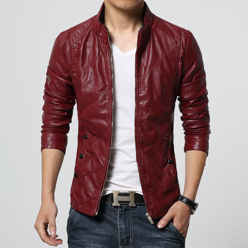 5023 hombres pu cuero casual chaqueta de cuero más tamaño coreano hombres delgados primavera y otoño chaqueta de cuero superior venta al por mayor