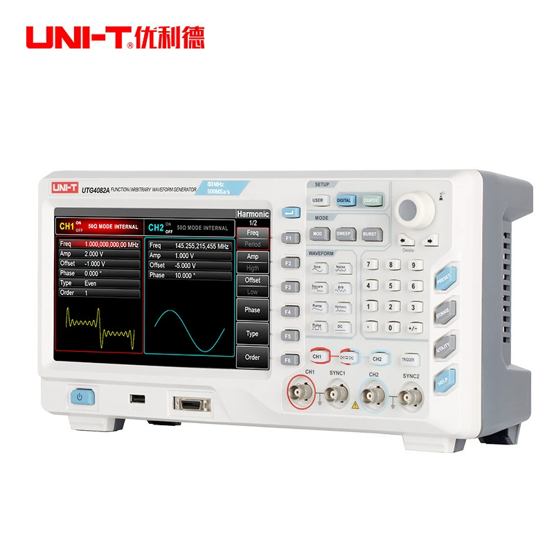 Единая двухканальная функция/источник сигнала генератора произвольной формы сигнала Генератор сигналов UTG4122A