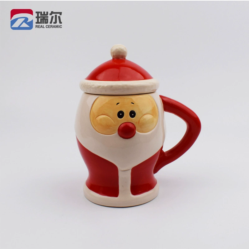 Source manufacturer Ceramic Christmas Cup Coffee Cup Santa Cup Exit Hand -painted Baiyun Tu Elderly Cup