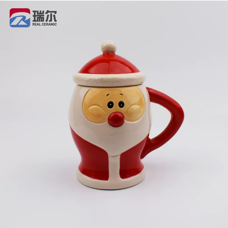 Source manufacturer Ceramic Christmas Cup Coffee Cup Santa Cup Exit Hand -painted Baiyun Tu Elderly Cup