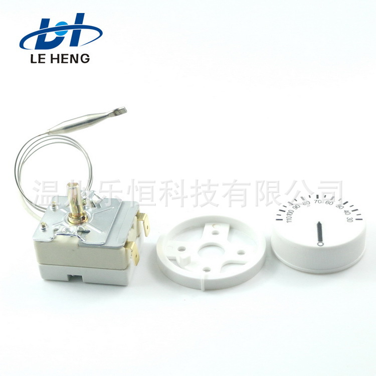 供应开水器旋钮温控器30-110度可调式热水器温控器机械式直角恒温