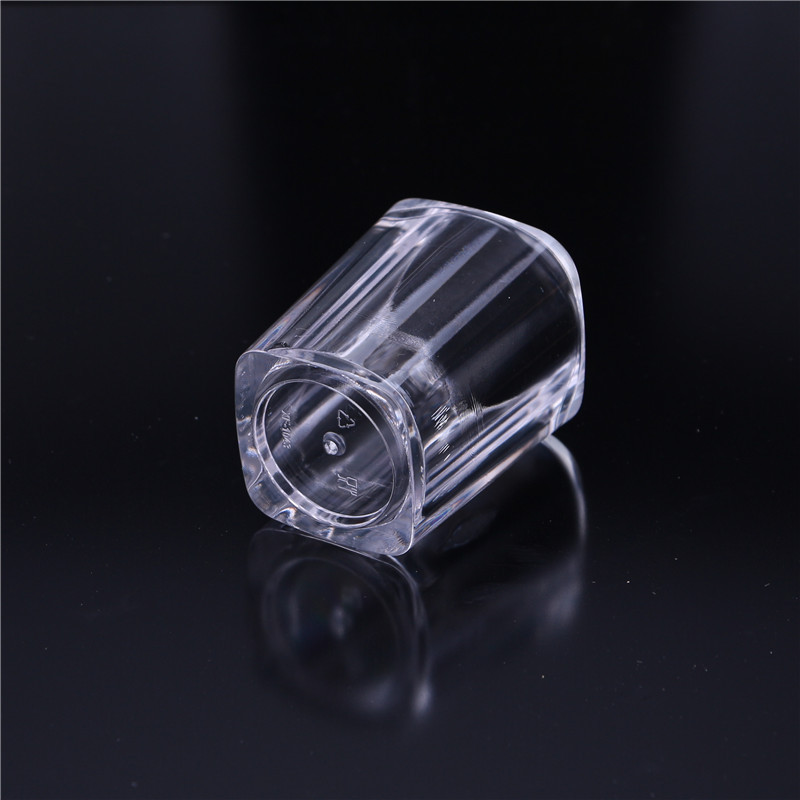 Taza de plástico acrílico cuadrangular taza de alta temperatura de grado alimenticio anti-caída taza de licores un sorbo de taza de restaurante taza de cerveza PC