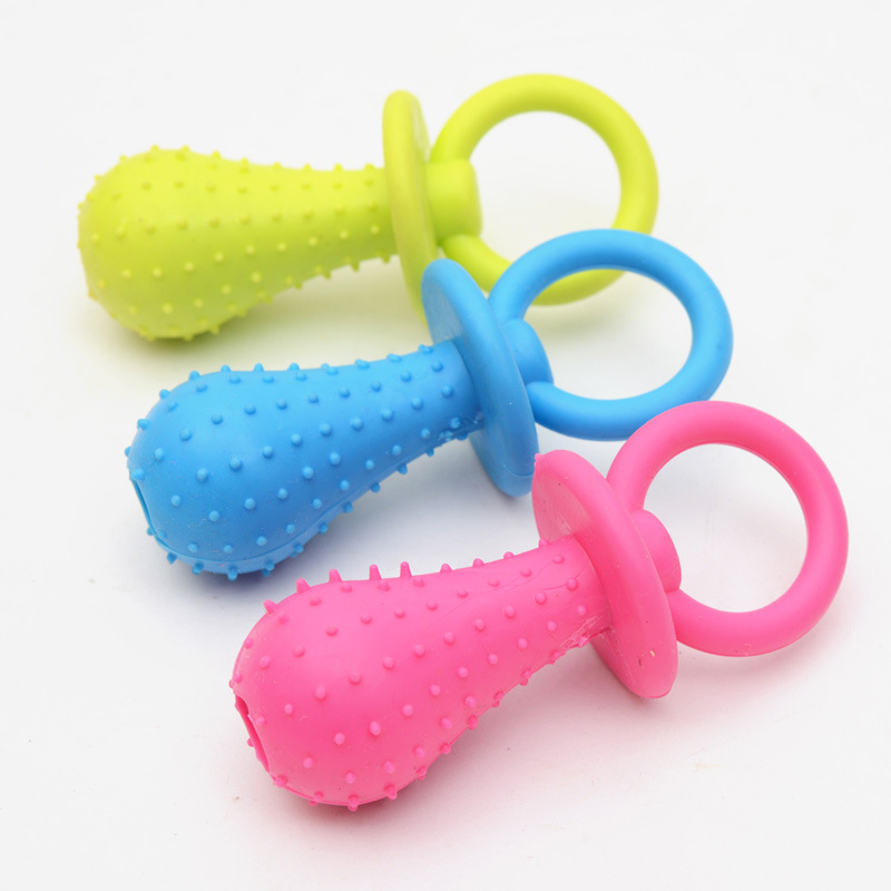 Juguete Molar de Chupete para Mascotas de TPR Interactivo para Perros y Gatos