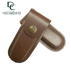 DC Outdoor Head Layer Leather Нож -нож взрывной складной нож