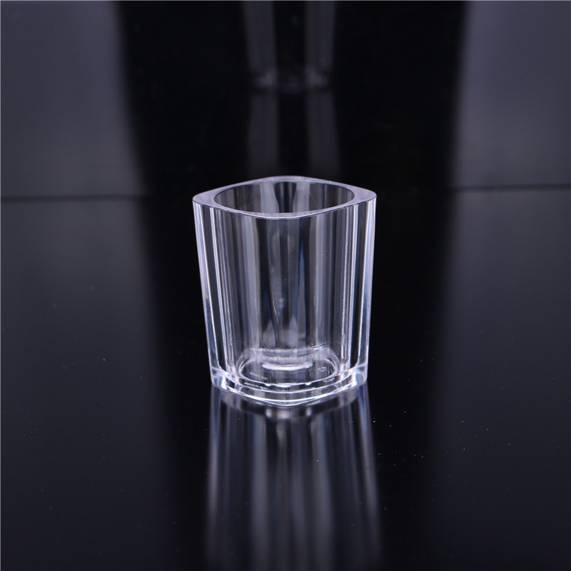 Taza de plástico acrílico cuadrangular taza de alta temperatura de grado alimenticio anti-caída taza de licores un sorbo de taza de restaurante taza de cerveza PC