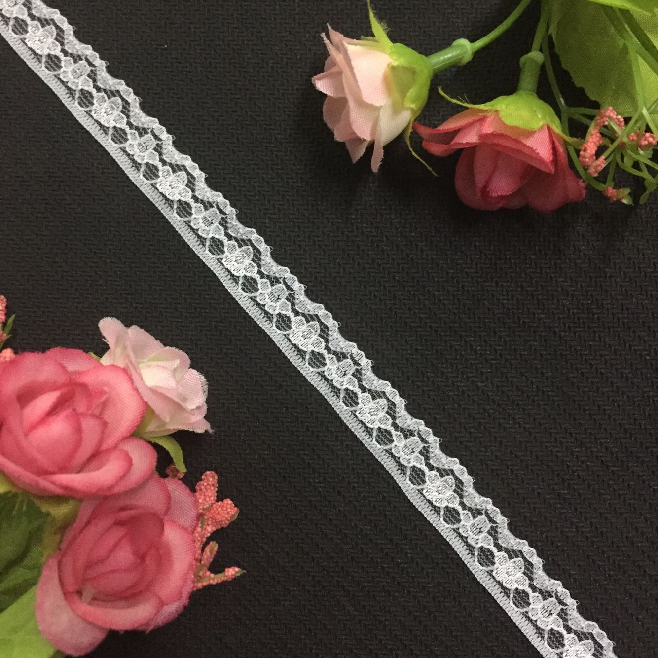 蕾丝花边125-1 125-2厂家现货1-1.5CM无弹花边DIY服装辅料