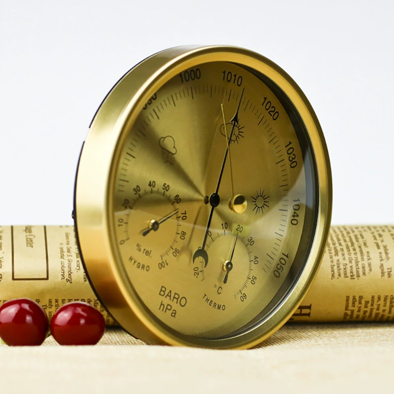 Автоматическая Метеостанция пустая коробка Большой барометр, термометр, гигрометр, три в одном, открытый дом, креативная мода, простой