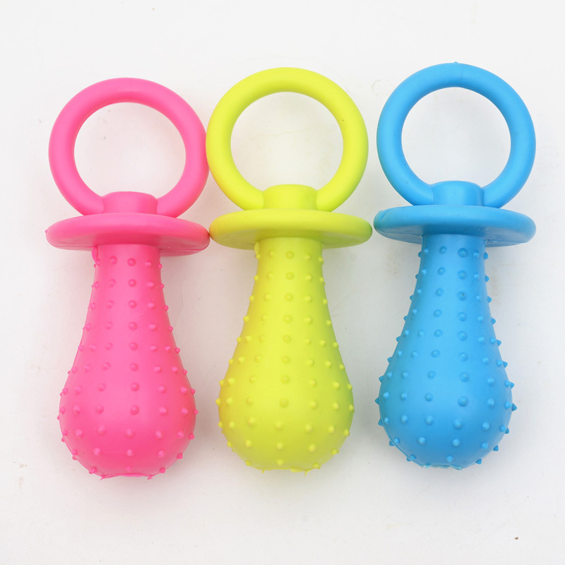 Juguete Molar de Chupete para Mascotas de TPR Interactivo para Perros y Gatos